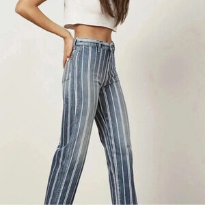 Boyish The Tommy Striped Straight Jeans Free People Size 26